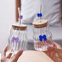 Mug à café en verre borosilicate fait main, écologique, design nuage bouclé, moderne, réutilisable, sans danger pour les aliments, pour la décoration de la maison