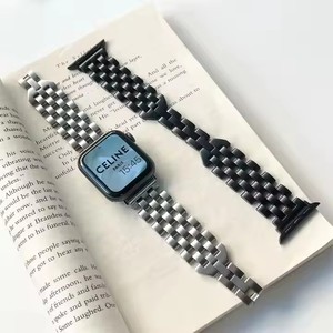 Nouveau bracelet de montre en métal à la mode, bande rayée en acier inoxydable pour <span class=keywords><strong>Apple</strong></span> <span class=keywords><strong>Watch</strong></span> Series 9 <span class=keywords><strong>8</strong></span> 7 6 5 4 3 2 1 Taille 38/40/42/45/49 <span class=keywords><strong>mm</strong></span> - Product Image 1