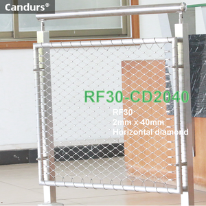 Candurs AISI SS 316 Inox Wire Cable <span class=keywords><strong>Net</strong></span> Virola Flexible Cuerda de acero inoxidable Malla para barandilla Balaustrada Red DE SEGURIDAD Zoo Stairs - Product Image 5