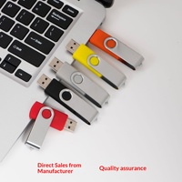 Flashdisk USB Logam Lipat Putar dengan Cetak Logo Kustom dan Ukiran, USB 3.1, Pilihan 8GB/16GB/32GB, untuk Perusahaan dan Pameran