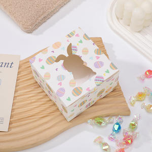 イースターの小さな本型アートペーパーボックス、イースターエッグフェスティバルパーティーDIYクリエイティブウィンドウ漫画キャンディギフトボックス - Product Image 6