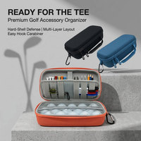 Sac d'accessoires de golf en EVA rigide avec logo personnalisé, étui portable pour balles de golf, organiseur de gants, pochette de rangement avec mousqueton