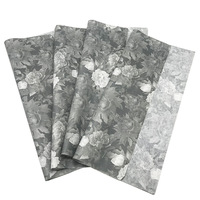 Emballage cadeau de papier de soie de taille de Logo personnalisable pour Scrapbooking papier d'emballage de fleur avec feuille d'or argenté