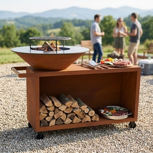 Brasero de <span class=keywords><strong>barbecue</strong></span> extérieur en acier corten rouille européen chaud - Product Image 1