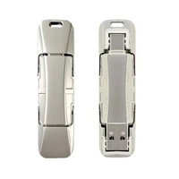 Flash Drive USB SSD Metal Baru Dual-Interface Tipe-C Kapasitas Tinggi 32GB Kecepatan Tinggi 1TB/2TB untuk Ponsel & Komputer