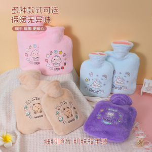 ขวดน้ำร้อนโยมิพร้อมปลอกผ้าฟลีซ ให้ความอบอุ่นนุ่มนวลสำหรับมือและร่างกาย ดีไซน์ปลอดภัยป้องกันการระเบิด - Product Image 5