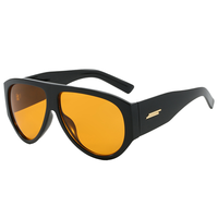 Gafas de Sol para Vacaciones al Aire Libre, Modelo 42861 Fashion 2025, Ovaladas, Grandes, con Parte Superior Plana, Protección UV400, Montura Negra, Aro Completo