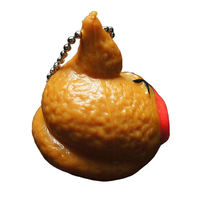 Porte-clés Crotte en Caoutchouc avec Langues Extensibles, Figurine de Décompression, Mini Jouet Farceur