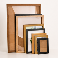 Cadre photo en toile double face en bois naturel, écologique et durable, pour affichage mural ou sur table, style minimaliste, pour la maison