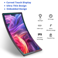 43 49 55 pouces écran large incurvé multi-tactile LCD moniteur 3840*2160 écran tactile mural pour jeu