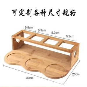 Bamboo Spice <b>Rack</b> 34cm x 8cm x 10cm Wooden <b>Storage</b> <b>Rack</b> For <b>Kitchen</b> Standing Type - Product Image 5