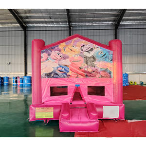 Mico M55026 Custom Size Logo Color PVC Pink 3X3m Portable <b>Inflatable</b> Bounce House for Princess Party Children 300-500kg Capacity - Product Image 1