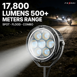 Luces Auxiliares para Motocicleta Ferei, Luces LED Ambientales Delanteras de 6 Colores, Luces de Conducción, Bocina, Estroboscópicas, Controlador Inalámbrico para Harley <span class=keywords><strong>BMW</strong></span> GS - Product Image 1