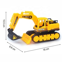 Promotion : Véhicule jouet à friction 2-en-1, excavatrice et bulldozer, camion de construction, à prix réduit