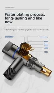 <span class=keywords><strong>Rubinetto</strong></span> per Lavatrice <span class=keywords><strong>con</strong></span> Valvola di Chiusura Automatica, Connettore Dedicato per Ugello dell'Acqua, Universale da 4 Pollici, Montaggio a Parete - Product Image 2