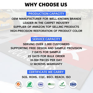 Alfombrillas de Goma Personalizadas OEM y ODM Antideslizantes para Interiores y Exteriores con Superficie de Nailon y Logotipo - Product Image 6