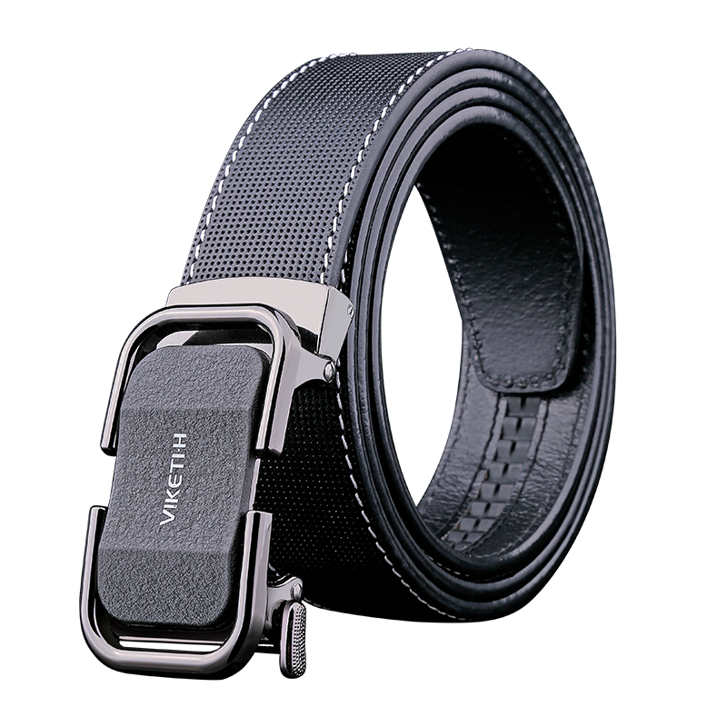 IGM Popular negro puro hombre de negocios de hebilla de cinturón de venta al por mayor de ocio marco correas de cuero genuino cinturones para hombres