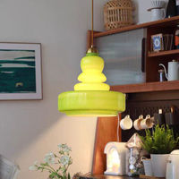 Luminaire suspendu en verre de style moderne du milieu du siècle, lampe de plafond vintage en fer pour salle à manger, restaurant, hôtel