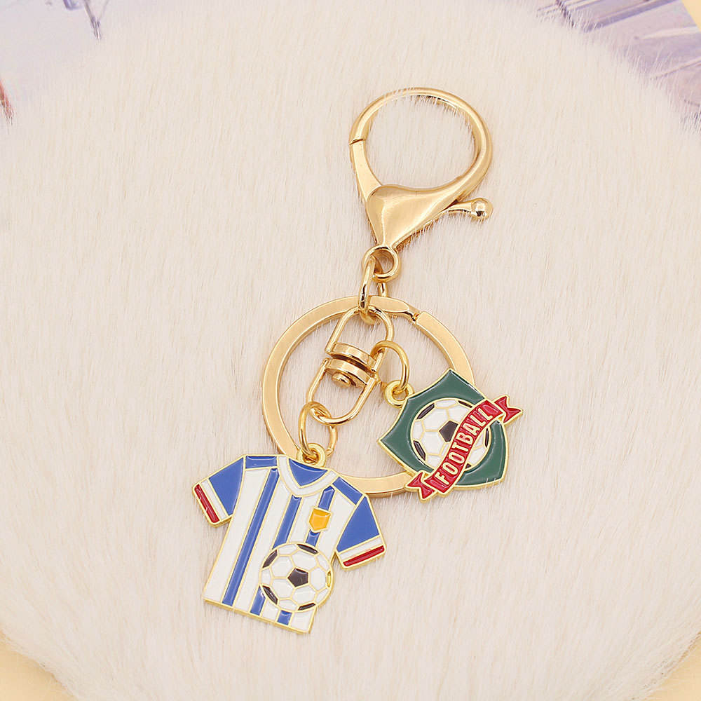 Porte-clés maillot de football doré