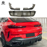 Difusor trasero de estilo MP de fibra de carbono, divisor de labios de parachoques trasero automático para BMW X6 G06 2019 + Kit de cuerpo de labio trasero de repuesto
