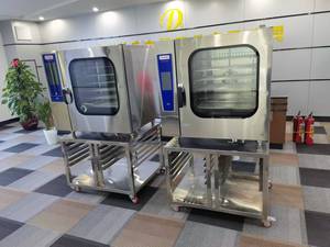 Grand <span class=keywords><strong>four</strong></span> à vapeur à convection électrique, <span class=keywords><strong>four</strong></span> de boulangerie commercial, prix bas - Product Image 3