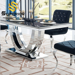 Nuevo producto moderno <span class=keywords><strong>de</strong></span> vidrio <span class=keywords><strong>y</strong></span> <span class=keywords><strong>mesa</strong></span> <span class=keywords><strong>de</strong></span> <span class=keywords><strong>comedor</strong></span> <span class=keywords><strong>de</strong></span> un conjunto <span class=keywords><strong>de</strong></span> 6 <span class=keywords><strong>sillas</strong></span> - Product Image 2