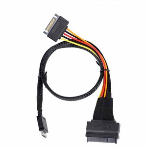 Câble de serveur PCIE Oculink <span class=keywords><strong>SFF</strong></span> 8611 4I vers U.2 SAS <span class=keywords><strong>SFF</strong></span> <span class=keywords><strong>8639</strong></span>+15P SATA - Product Image 3