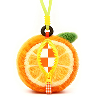 Herbruikbare opvouwbare boodschappentas met knuffels, inclusief ecologische tas, fruitknuffels (tomaat, guave, sinaasappel), sleutelhangers en speelgoed.