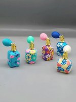 Grosir 8-15ml Mini botol parfum kaca isi ulang kantong udara Atomizer semprot botol aroma dengan pompa penyemprot untuk tetes mata