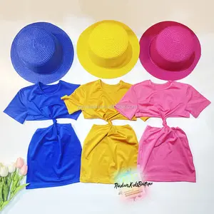 2022 RTS Summer Girls Skirts 6 Colors Children's Casual Dress Baby Summer Clothes Girl Tied Skirt Waistless Dress Outfit