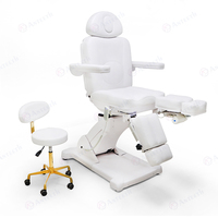 Chaise de podologie multifonctionnelle ergonomique pour clinique et hôpital, électrique, 5 moteurs, avec réglage des jambes séparées, chaise de traitement médical