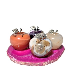 Buen recuerdo Feng Shui Manzana <span class=keywords><strong>Rosa</strong></span> Cuarzo Natural Navidad tallado regalos gema tallado decoración arte hecho en <span class=keywords><strong>casa</strong></span> colección - Product Image 1
