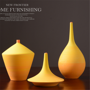 Vase abstrait en céramique de couleur dégradée au design européen créatif, décoration Casa, Jarrones - Product Image 4