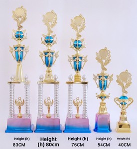 Fabrication de trophées en plastique personnalisés à bas prix, de haute qualité, avec logo universel, taille L, modèle SZ01 - Product Image 4