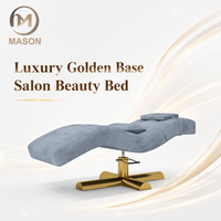 Lit de cils incurvé réglable professionnel - Design ergonomique moderne en bois de luxe |   Meubles de salon de beauté et de spa exclusifs pour la salle de bain