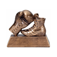 Figurine de gant de boxe en résine rouge Weivista, trophée de boxe
