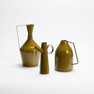 Juego de 3 jarrones de metal con asas, macetas altas de hierro para exterior e interior, decoración de hogar y jardín para restaurantes - Product Image 1
