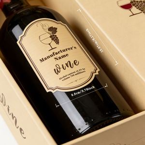Étiquettes de bouteilles de vin vintage personnalisées autocollantes |   Autocollants décoratifs écologiques pour bars, mariages et fêtes - Product Image 2