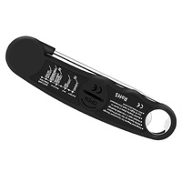 Thermomètre numérique à lecture instantanée multifonctionnel de couleur noire Offre Spéciale Thermomètre BBQ