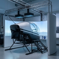 Simulateur de vol d'hélicoptère professionnel Robinson R22 R44