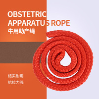 Corde de traction pour veau, cordon obstétrical rouge haute résistance pour l'assistance d'urgence au calvage bovin