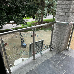 Terraza exterior Balaustrada Escalera Pasamanos 304 Acero inoxidable Balcón Barandilla Accesorio Patio Escalera Sistema de barandilla de vidrio - Product Image 4