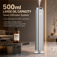 Diffuseur de parfum intelligent sur pied de 500 ml, application WiFi, télécommande, nébuliseur d'arômes sans eau pour hôtel, bureau, spa, maison