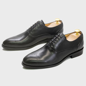 Zapatos Oxford Casuales de Oficina para Hombre, Hechos a Mano con Cuero Genuino, Punta Cuadrada, Transpirables, Antideslizantes, con Cordones, para Negocios - Product Image 6
