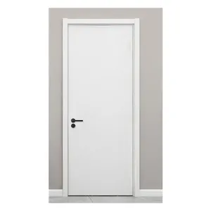 RTA doğrudan satış beyaz en kaliteli katı ahşap okuma odası iç Prehung kapılar kontrplak blok kurulu yatak odası ses geçirmez kapılar