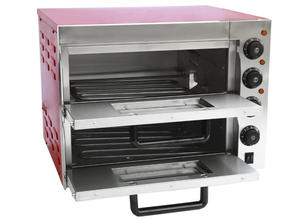 Four à pizza électrique double pierre 3KW 400mm commercial de comptoir 0-350 ℃   Pour la vente en gros aux restaurants et pizzerias - Product Image 2