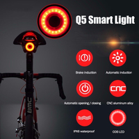 Feu arrière de vélo ROCKBROS intelligent à détection de freinage, démarrage/arrêt automatique, étanche IPx6, LED rechargeable, accessoires de cyclisme
