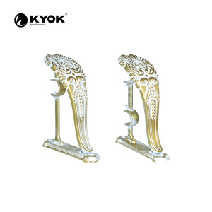 KYOK Ensemble de tringles à rideaux décoratives économiques, double, sans minimum de commande, <span class=keywords><strong>tringle</strong></span> à rideaux tendance, <span class=keywords><strong>tringle</strong></span> à rideaux en arc - Product Image 3