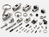 Mini porte-clés, pièces de verrouillage CNC, usinage CNC de précision, pièces métalliques de commutateur, fabricant sur mesure