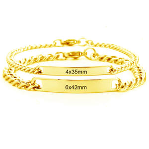 การดรอปชิปกำไลข้อมือสแตนเลสแบบคลาสสิกแท็กสีเงิน/ทอง/กุหลาบทอง/สีดำพร้อมโลโก้เลเซอร์แบบกำหนดเองสำหรับงานปาร์ตี้ในโอกาส - Product Image 3